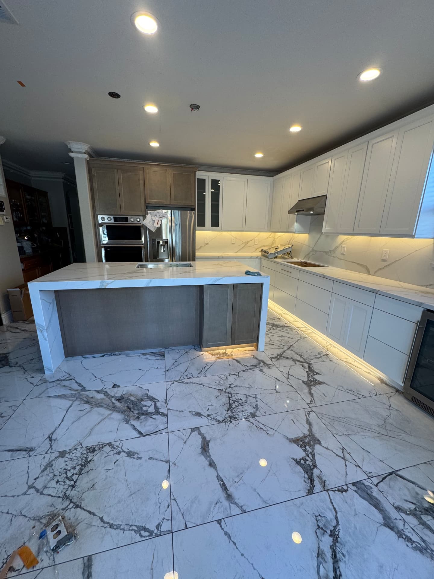Marble kitchen transformation — After