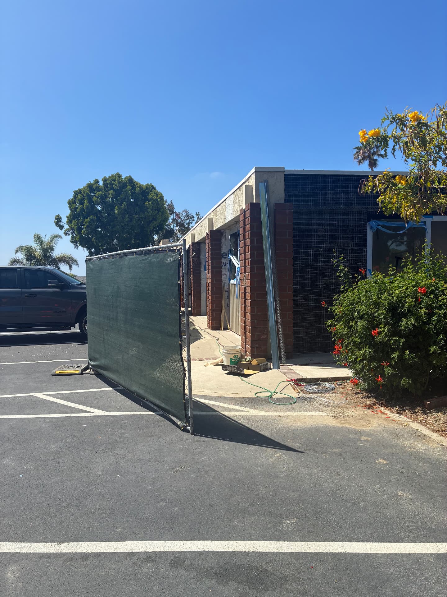 Commercial exterior renovation — Before
