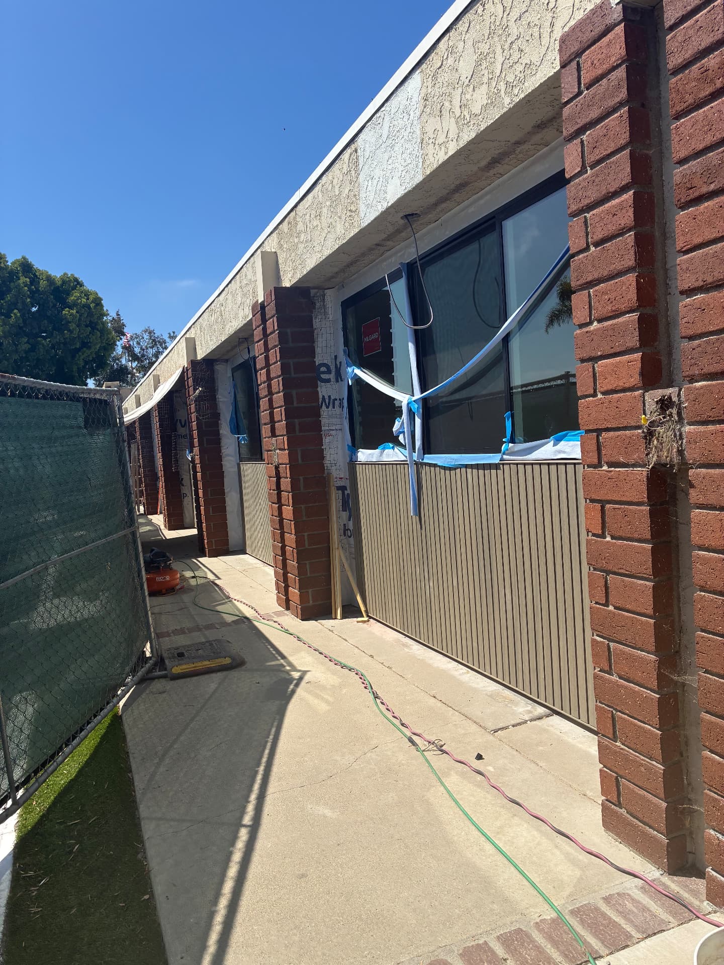 Commercial exterior renovation — Before